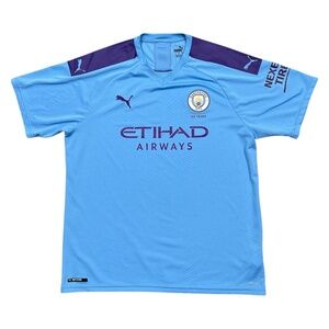 Puma Manchester City 2019-2020 Blue Home Soccer Jersey Mens 2XL